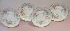SET OF 4 PARAGON VICTORIANA ROSE SAUCERS IN VERY GOOD CONDITION