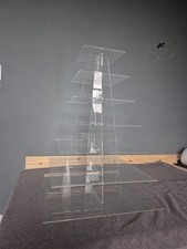 7-Tier Square Clear Plastic