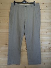 Jeff Banks London Men's Linen Blend Trousers Chinos Smart Casual Summer W38 L30