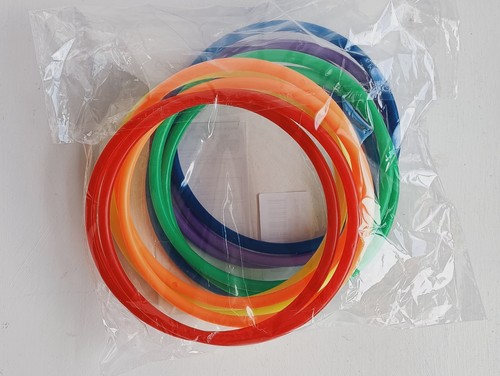 Colourful plastic hoops pack - colourful,