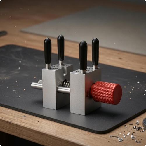 Mini metal bench vise - bench, mounting