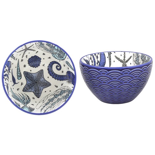 Ceramic bowl 11cm sea life - bowl,
