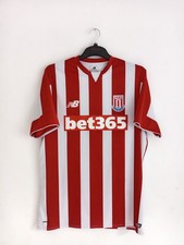 Stoke City New Balance Home Shirt UK Large 2015/16 Home Short Sleeve 