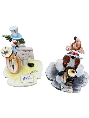 Hand painted clown figurines - hand-painted,