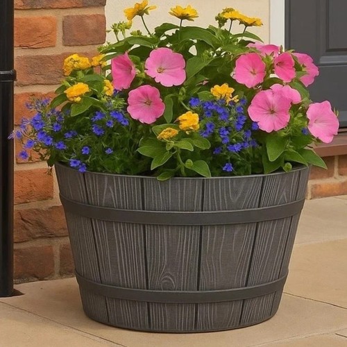 Barrel planter heavy - duty, 40cm