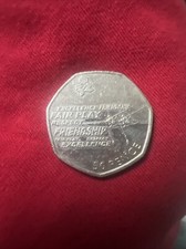 VERY RARE 50p OLYMPIC COIN ROWING FAIR PLAY RESPECT &FRIENDSHIP 2011 Collect