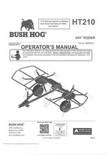 Bush Hog Hay Tedder HT210 Operators Manual