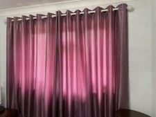 purple curtains very good condition 76H x 87 wide x 2