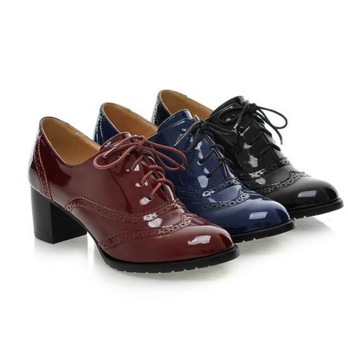 Ladies pointy toe brogues - ladies,