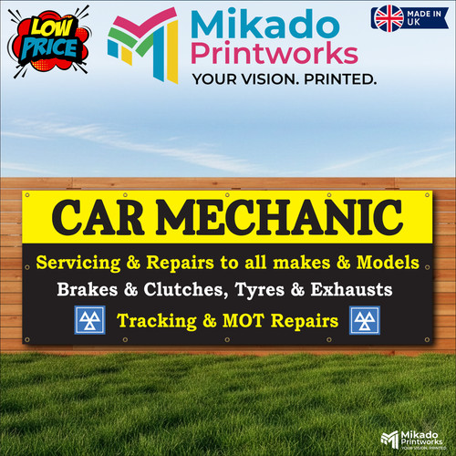 Car mechanic banner - car, waterproof