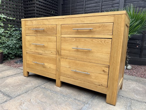 Oak chest drawers - oak,