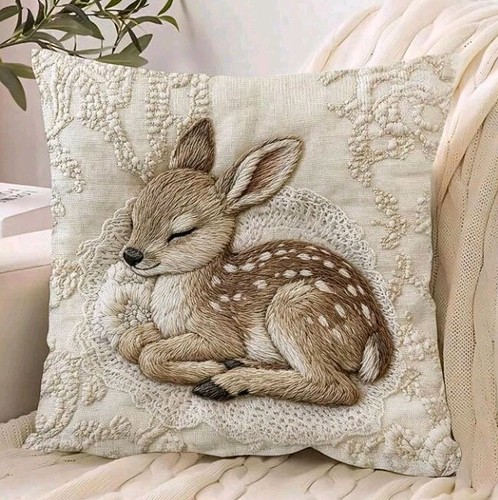 Beautiful printed deer - printed, cushion