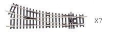 PECO 'OO' GAUGE LOT OF 7 ST-24O RIGHT HAND POINT TRACK