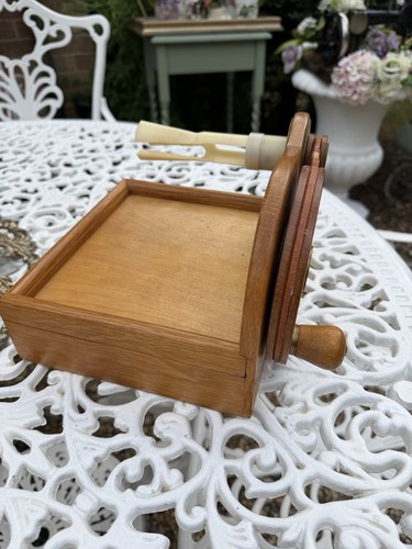 Wooden hand cranked saxony - hand-cranked,