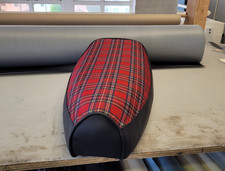 Vespa PX / LML Elasticated Seat Cover Tartan And Black