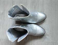Next Girls Silver Cowboy Boots - Size 13