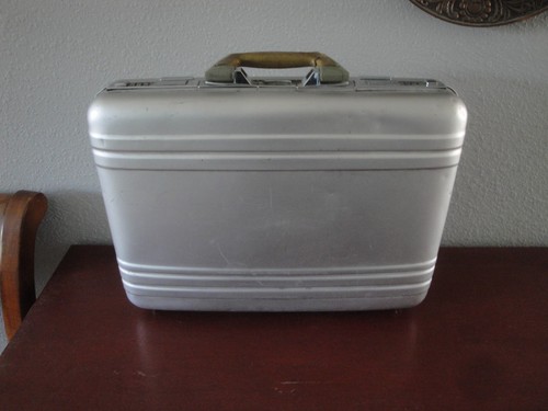 Vintage aluminum silver metal - aluminum,
