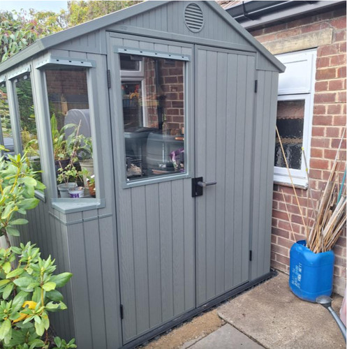 Outdoor resin potting shed - resin,