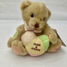 Cherished Teddies  - Hugs & Kisses - Plush Bear  with Heart - Rare - #24183