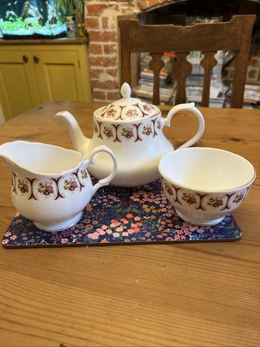 Floral bone china teapot - floral,
