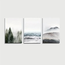 3pcs Foggy Forest Ocean