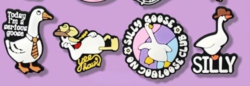 Silly goose badges - 4, new