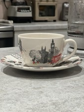 Large Cath Kidson Disney Limited Edition Mickey In London Cup and Saucer Set