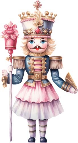 Christmas nutcracker wall - christmas, art