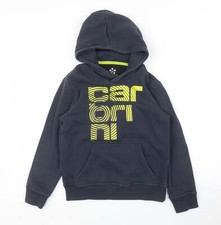 Carbrini Boys Blue Cotton Blend Hoodie Size 8 Years