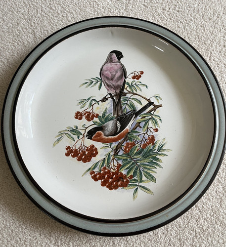 Vintage stoneware bull finch - vintage,
