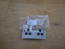 4 Double sockets brushed