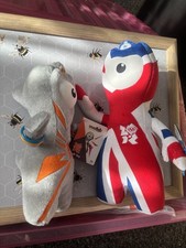 Wenlock London Olympics 2012 Mascot 10-inch Plush Toy. Union Jack Print. VG Cond
