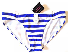BIKINI BOTTOMS La Senza UK 10 Blue White & Silver SPECIAL OFFER RRP £12 BNWT NEW