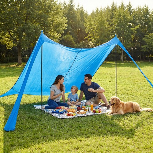 Pop beach shelter with upf - with,