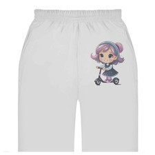 'Little Girl Riding A Scooter' Adult Sweatpants / Joggers (JO046627)