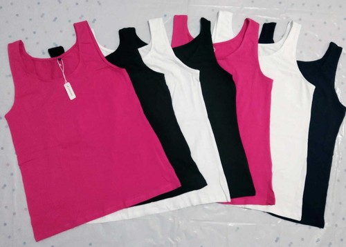 Women stretchy plain vest - women's,