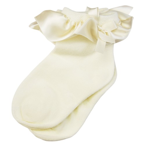 Ankle socks satin bows - socks,