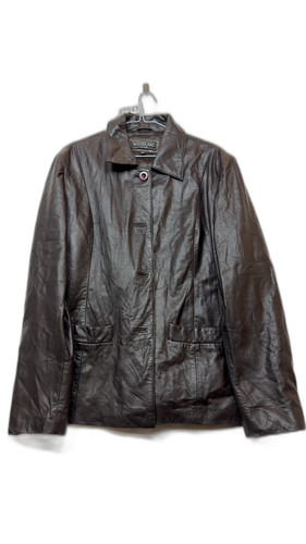 Woodland leather brown jacket - woodland,