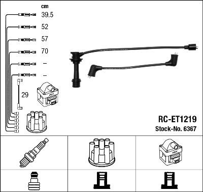 Fits ngk 6367 - 2x,