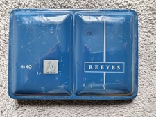 Rare Vintage 1950's Metal Reeves Watercolour Paint Box No 40 with Rowney tubes