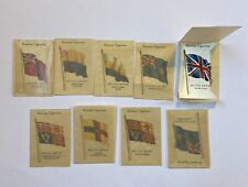 9 British Empire Flags Kensitas Silk Cigarette Cards in Cellophane Union Jack