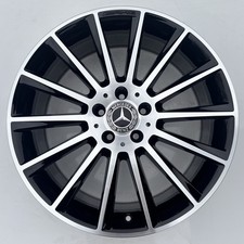 MERCEDES C-CLASS C43 AMG 19" BLACK FRONT ALLOY WHEEL RIM DIAMOND CUT A2054015400