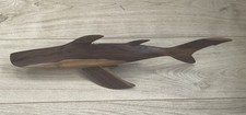 Warren,   Pitcairn Island Hand Carved Shark Signed