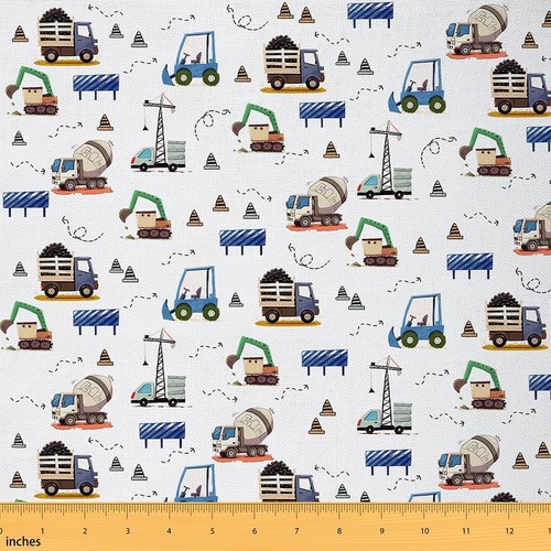 Construction vehicles fabric - construction,