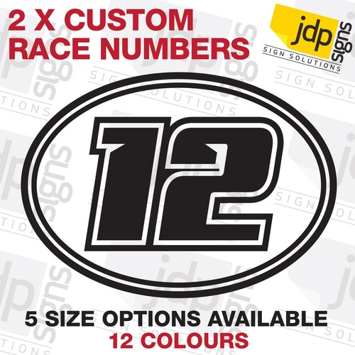 Custom oval race - oval, numbers