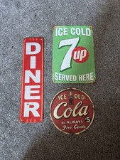 Retro Diner Metal Signs Bundle