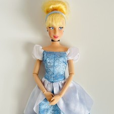 Disney Store Classic Doll Cinderella Blue Ball Gown Dress Poseable Articulated