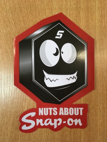Snap tools nuts about - snap-on, decal