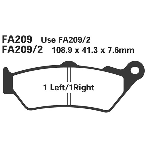 Pair pads ebc fa209 - pair,
