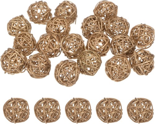 Pack wicker rattan balls - 20-pack,